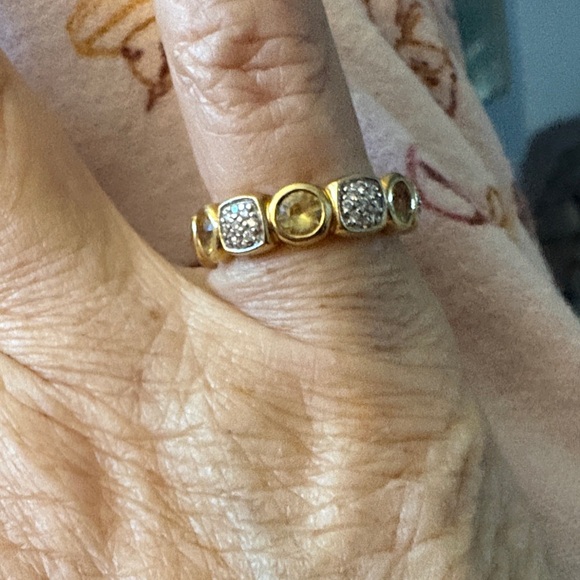 David Yurman Gold and Pave Diamond Ring - Picture 5 of 5